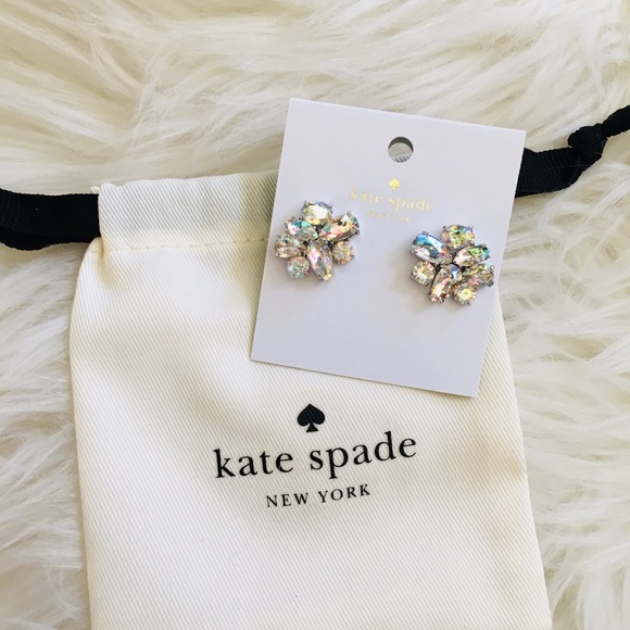 kate spade Jewelry - Kate Spade silver jeweled earrings
